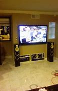 Image result for Small Home Theater with 75 Inch TV