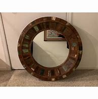 Image result for Reclaimed Wood Round Mirror