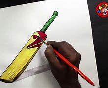 Image result for Round Shape Cricket Bat Drawing