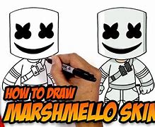 Image result for Marshmello Fortnite Skin Drawing Easy