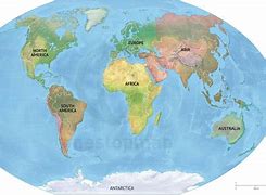 Image result for Large World Maps with Continents