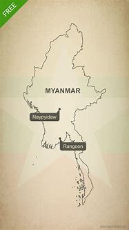 Image result for Myanmar Map Outline