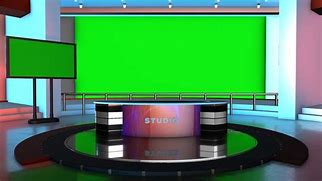 Image result for Greenscreen Desk TV Studio