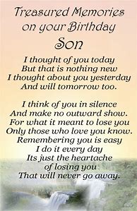 Image result for Birthday Memorial for Son
