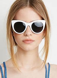 Image result for White Cat Eye Sunglasses
