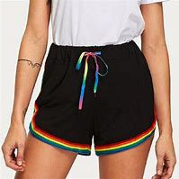 Image result for Black Rainbow Stripe Shorts