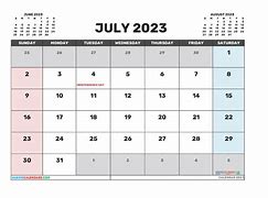 Image result for July 23 Calendar