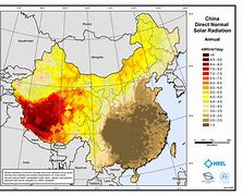 Image result for China Solar Radiation Map
