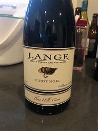 Image result for Lange Pinot Noir Three Hills Cuvee