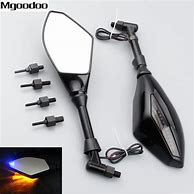 Image result for Universal Rear View Mirror with LED Indicator for Bike
