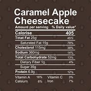 Image result for Caramel Apples Nutrition Label