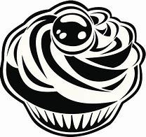 Image result for Cupcake Silhouette Black and White