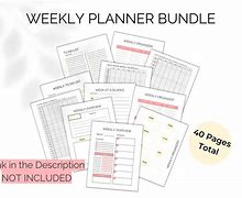 Image result for Weekly Planner Block-Style