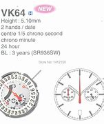 Image result for Quartz Chronograph GMT Watch Movement