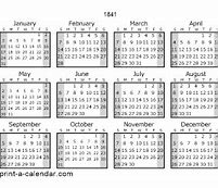 Image result for 1841 Calendar