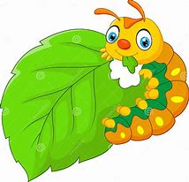 Image result for Caterpillar Eating Leaf Cartoon