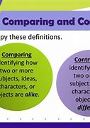 Image result for Meaning of Compare and Contrast