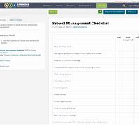 Image result for Project Management Checklist Template
