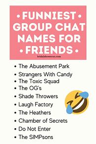 Image result for Goofy Group Chat Names