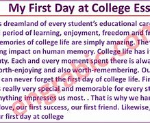 Image result for My First Day of College