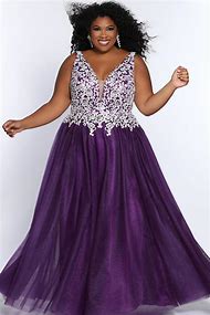 Image result for Purple Plus Size Graduation Dresses
