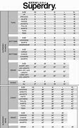 Image result for Superdry Size Chart