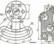 Image result for Simple Mechanacal Engineering Drawing CAD 2D