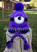 Image result for Crochet Purple Minion One Eye