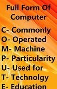 Image result for Full Form of Computer 50