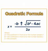 Image result for Quadratic Equation Formula