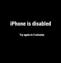 Image result for iPhone Disabled 1 Hour