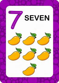 Image result for Number 7 Flash Card