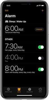Image result for iPhone 6 Alarm Screen