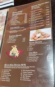 Image result for Japanese Dinner Menu