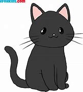 Image result for Cute Black Cat Draw