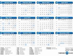 Image result for 2018 Calendar UK. Printable