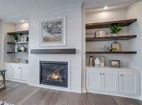 Image result for Fireplace Storage Cabinet