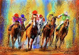 Image result for Horse Racing Paintings Leeds Artist