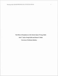 Image result for Title Page for Paper