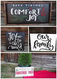 Image result for DIY Rustic Christmas Sign