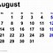 Image result for Kalendar August 2023