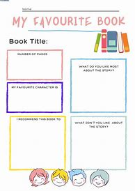 Image result for My Favourite Book Template