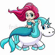 Image result for Mermaid Riding Unicorn