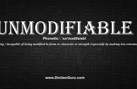 Image result for inmodificablr