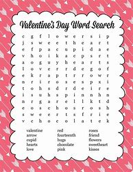 Image result for Kids Valentine Word Search Printable