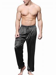 Image result for Men's Silk Pajama Bottoms