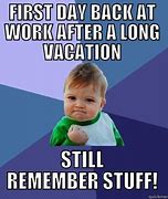Image result for Return to Work After Vacation Meme