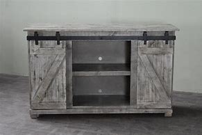 Image result for Rustic Sliding Barn Door TV Stand