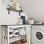 Image result for Laundry Room Wooden Hanging Shelf and Rod