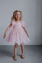 Image result for Girls Pink Polka Dot Dress